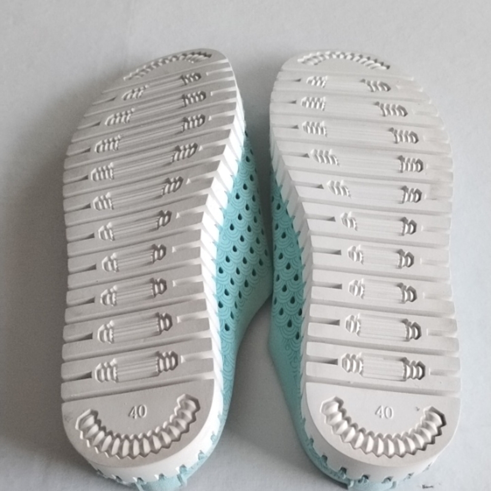 Ilse Jacobsen Tulip Slip On Mule Light Sea Foam Blue Green Size 40 - Picture 3 of 9